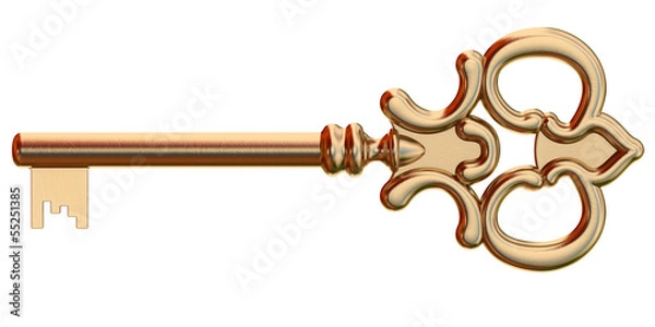 Obraz Golden key isolated