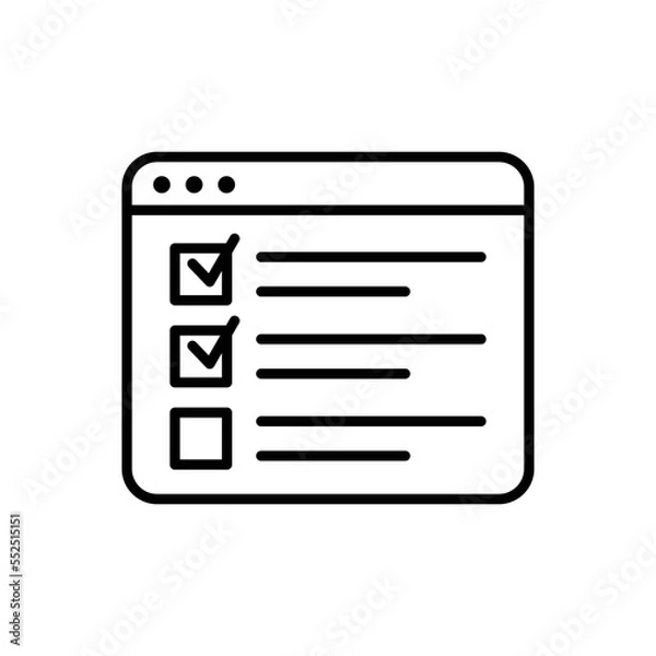 Obraz Online questionnaire icon vector graphic illustration