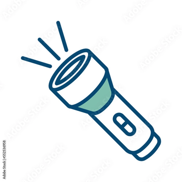 Fototapeta flashlight icon vector design template in white background