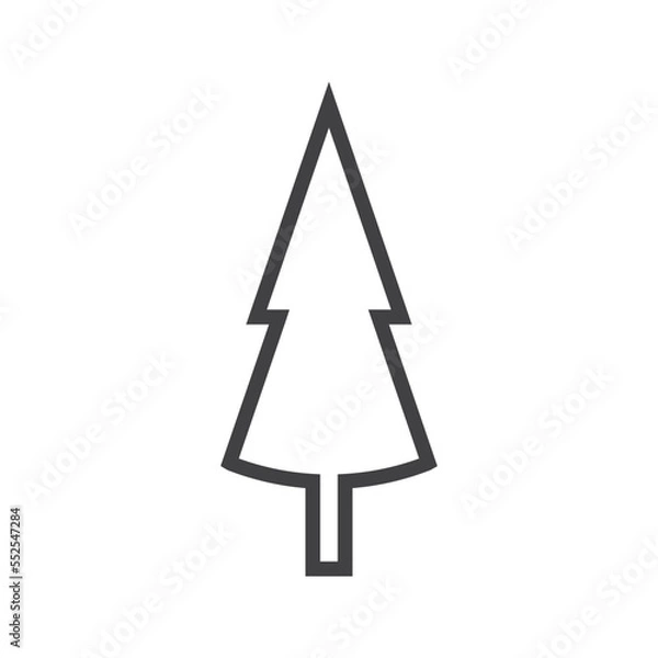 Fototapeta Pine tree illustration