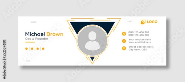 Fototapeta Corporate business professional modern email signature template or email footer and personal social media cover template design creative layout