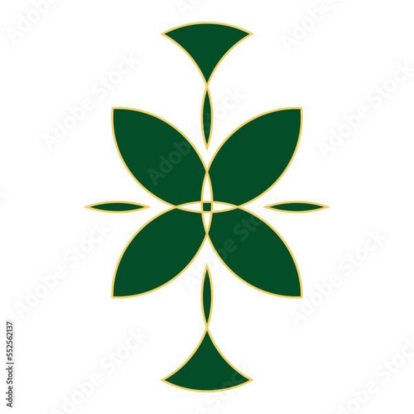 Fototapeta An abstract transparent Celtic knot shape design element.