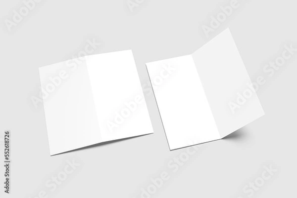 Fototapeta DL Bifold Brochure Blank Mockup