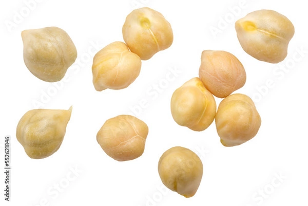 Obraz Kabuli Chickpeas Cicer arietinum seeds top view isolated png
