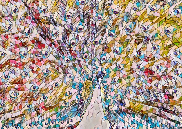 Obraz Mosaico Pavo real