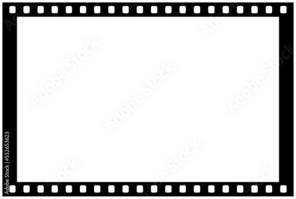 Fototapeta Use this film frame border or frame with your digital art, photographs, illustrations, websites, print and other graphics. Grunge style worn and faded edges. Transparent PNG image.