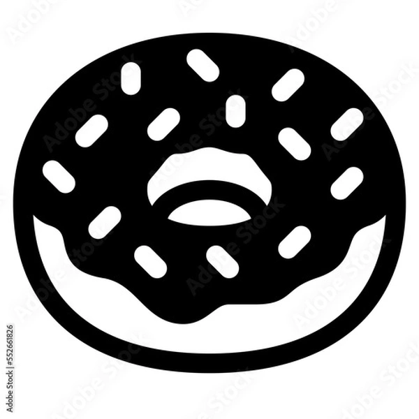 Obraz doughnut solid icon