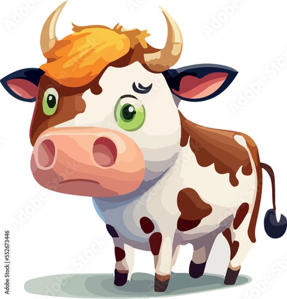 Obraz A cute vector cow