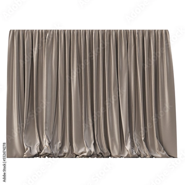 Fototapeta curtain isolated on a transparent background, 3D illustration, cg render