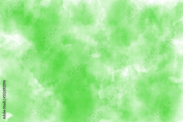 Fototapeta Use this green watercolour wash as a background for digital art, photographs, illustrations, websites, print and other graphics. Transparent PNG image.