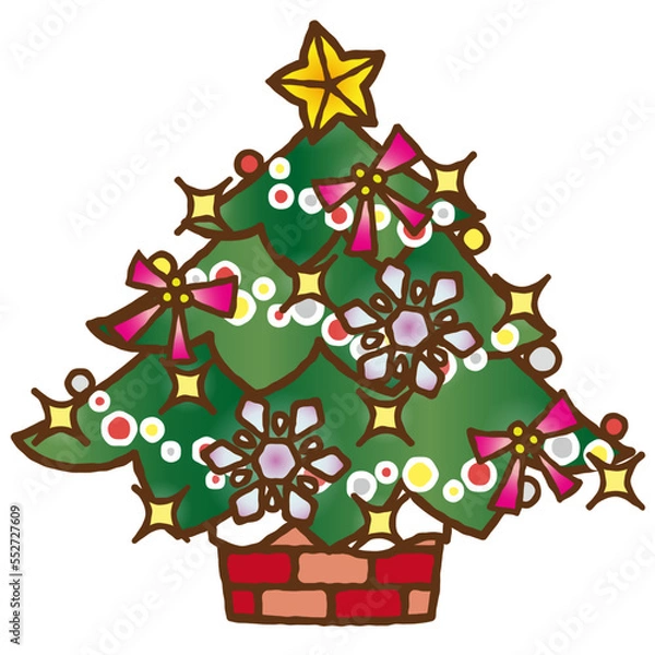 Obraz Cartoon Christmas Tree.