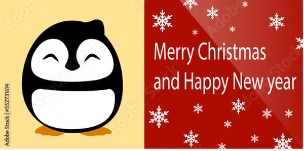 Obraz Merry Christmas and Happy new year envelope