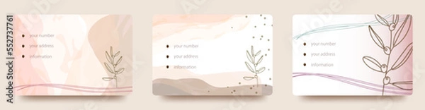 Fototapeta オリーブの木　抽象的な空　土ベクターイラストデザインの　テンプレート背景　壁紙　カードセット