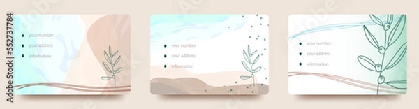 Obraz オリーブの木　抽象的な空　土ベクターイラストデザインの　テンプレート背景　壁紙　カードセット