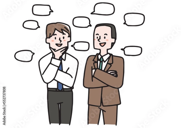 Fototapeta 会話をしている二人のビジネスマン（カラー）
