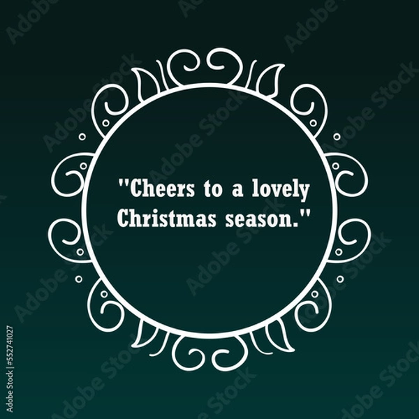 Fototapeta Vintage Merry Christmas Postcard/ Illustration of an elegant christmas vintage background, with beautiful typography and grunge texture, for christmas and new year's eve holidays