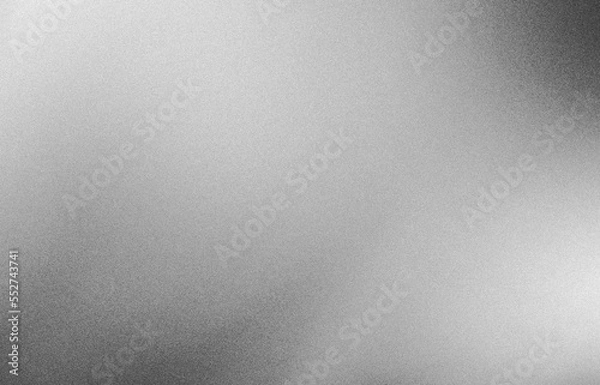 Fototapeta Abstract black and white color background with gradient and grain effect Digital noise Texture wallpaper