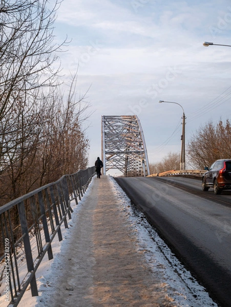 Obraz bridge in the fog