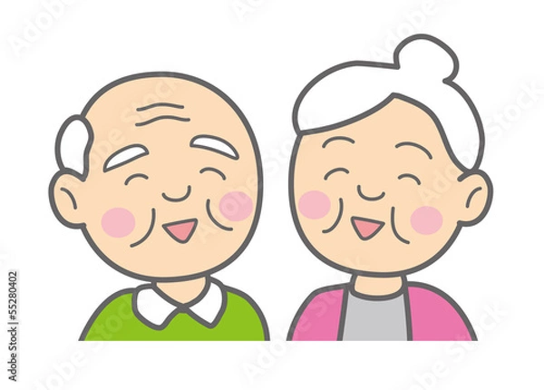 Fototapeta 老人夫婦