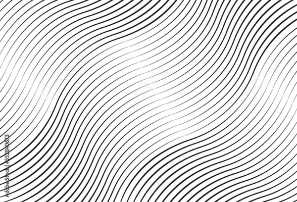 Obraz elegant minimalist background of black thin wavy lines on white background