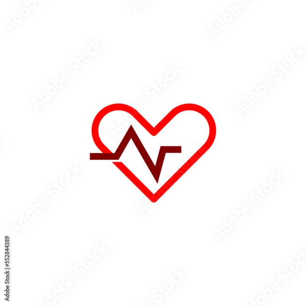 Fototapeta  heartbeat pulse icon.