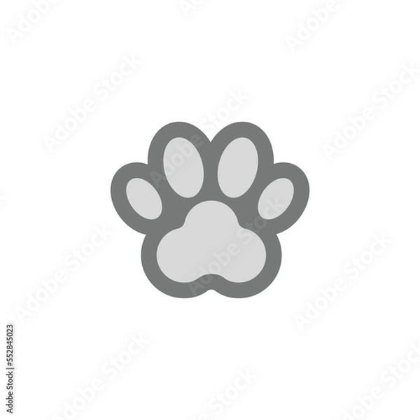 Fototapeta Cat and Dog paw icon vector. Cat and Dog footprint symbol