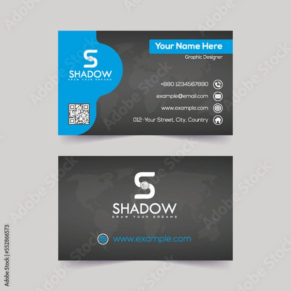 Obraz Blue and ash professional corporate business card