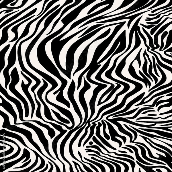 Fototapeta Seamless zebra texture, tiger pattern, animal print.