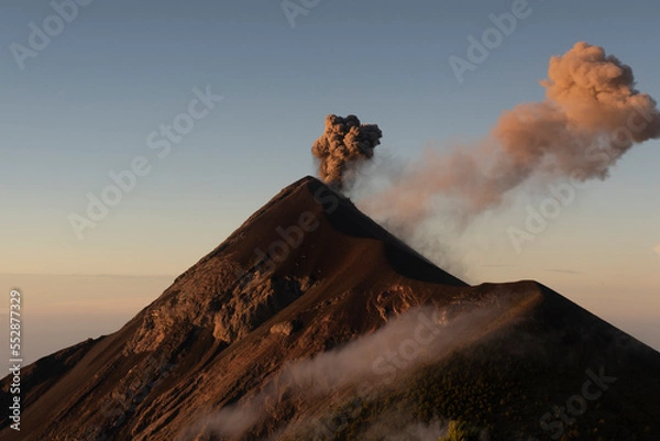 Obraz Ash cloud after an explosion at volcano Fuego