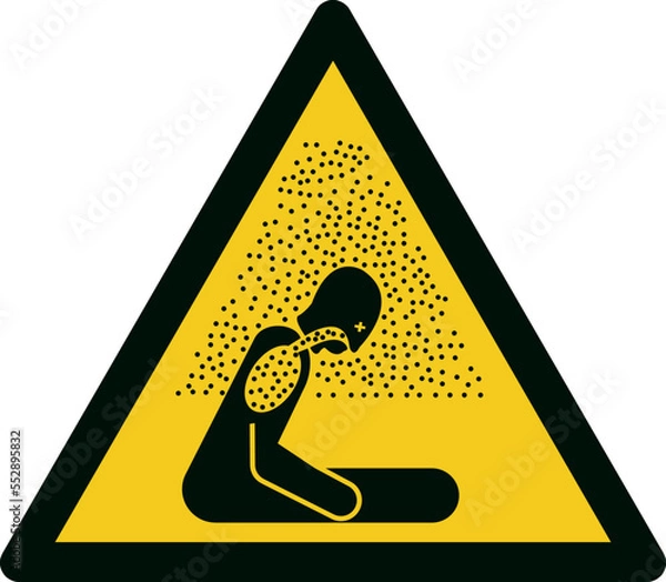 Obraz ISO 7010 W041 Warning; Asphyxiating atmosphere