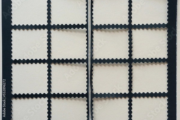 Fototapeta black paper grids on blank paper