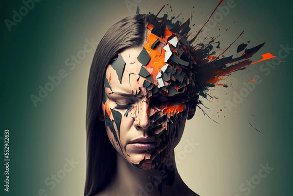 Obraz Creative headache concept. Generative AI