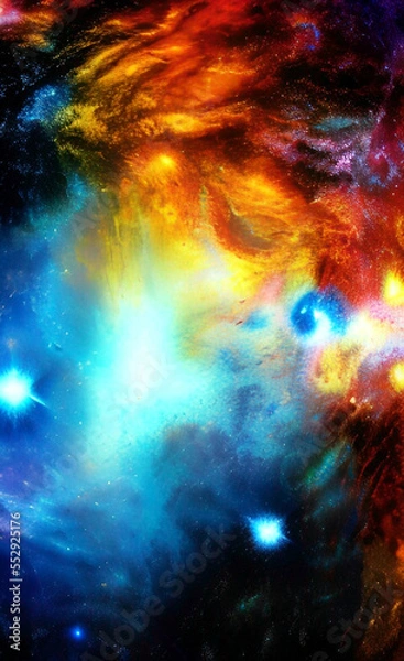 Fototapeta Abstract space background.  Illustration. Generated by Artificial Intelligence.