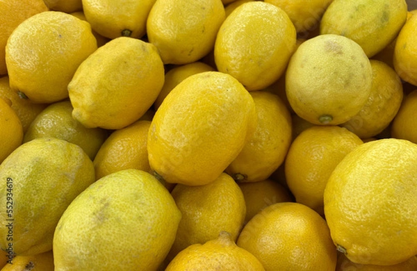 Obraz Lemons display for sale at fruit stall