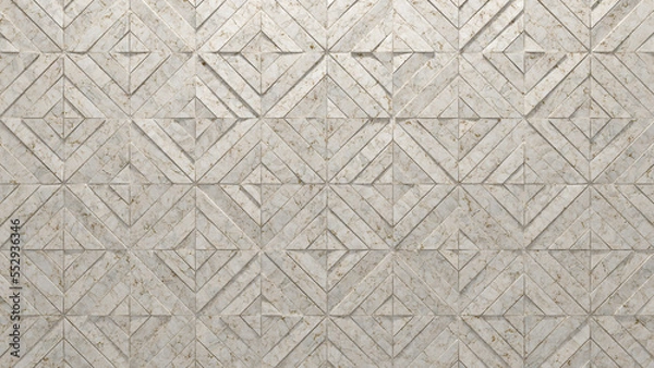Fototapeta Marble / Stone Tiled Background (Detail 3d Illustration)