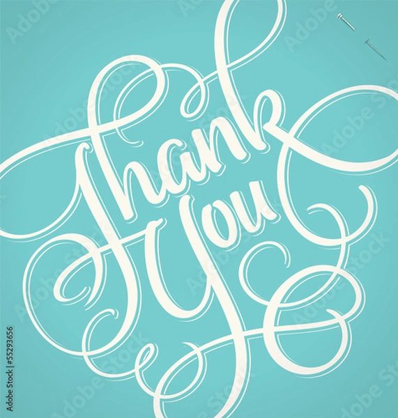 Obraz THANK YOU hand lettering (vector)