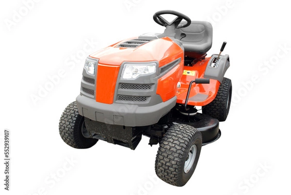Fototapeta lawn mower front view transparent