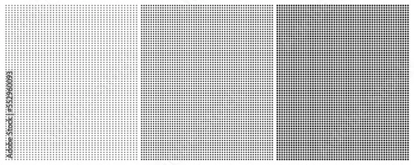 Fototapeta Set of tinys black dotted backgrounds. Polka dot vector pattern. Vector 10 Eps.