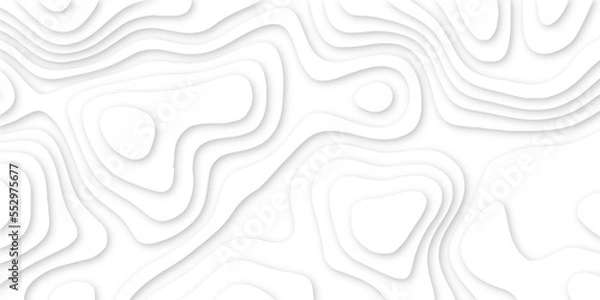 Fototapeta Abstract White paper cut background with lines.3d  realistic papercut decoration textured with wavy layers.modern wallpaper terxture and 3d realistic design use for banner flyers, posters.
