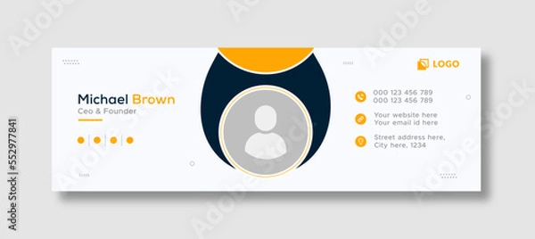 Fototapeta Corporate business professional modern email signature template or email footer and personal social media cover template design creative layout.