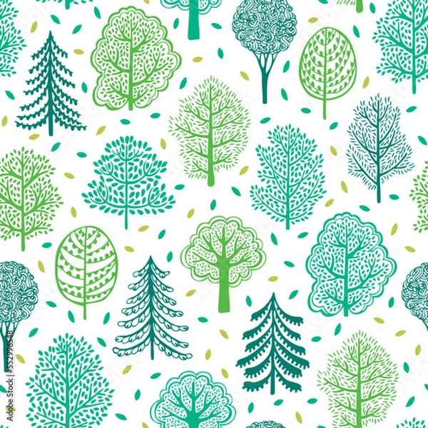 Obraz Spring park seamless pattern