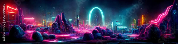 Fototapeta Metaverse background created with Generative Ai technology