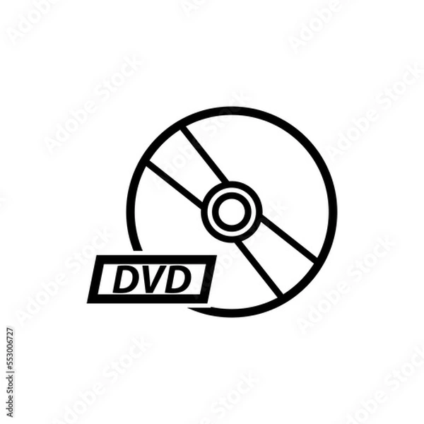 Fototapeta DVD icon vector logo design template