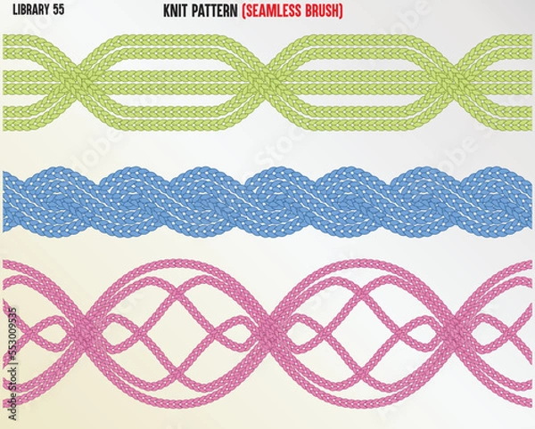 Fototapeta KNITWEAR CABLE STITCH TECHNICAL FASHION ILLUSTRATION.FLAT APPAREL CABLE TEMPLET SET. CABLE STITCH CAD MOCK UP.