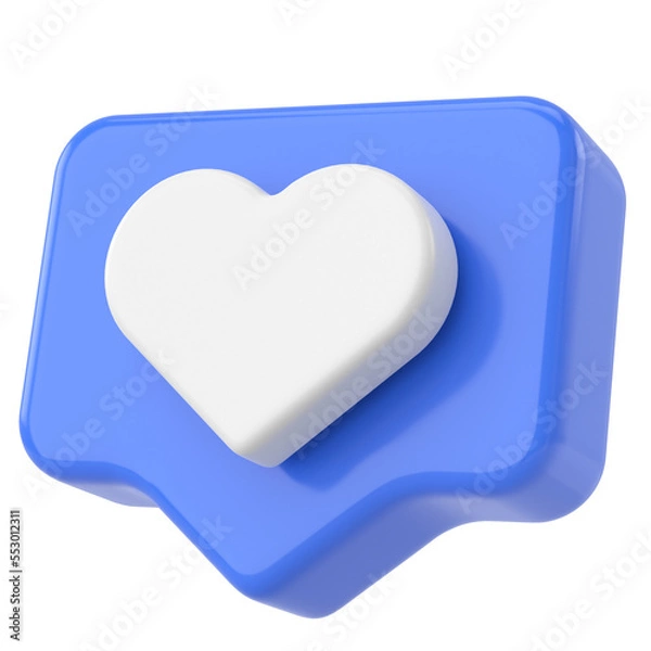 Fototapeta 3D like icon. 3D illustration.