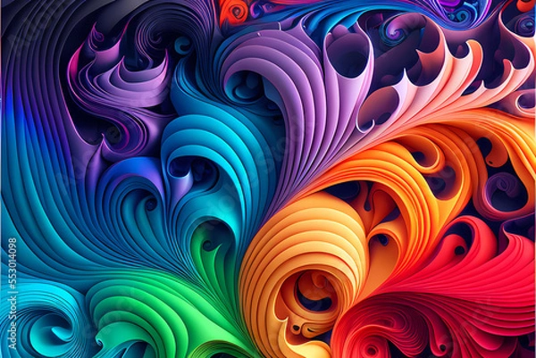 Fototapeta Seamless Abstract Colorful Design and Illustration