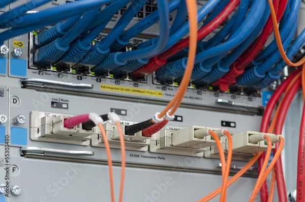 Fototapeta netzwerktechnik