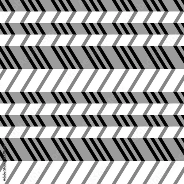 Obraz Geometrical seamless flat pattern, 3d illusion.