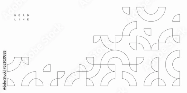 Obraz Abstract geometric technological background. Vector creative design.