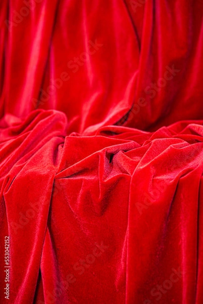 Obraz 弛んだ赤いベロアの生地